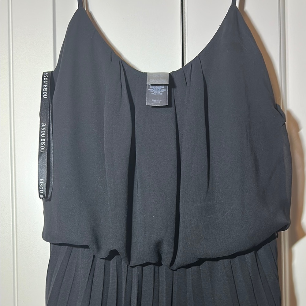 Bisou Bisou Black Scoop Neck Spaghetti Strap Maxi Empire Waist Dress - 4 - Picture 8 of 10